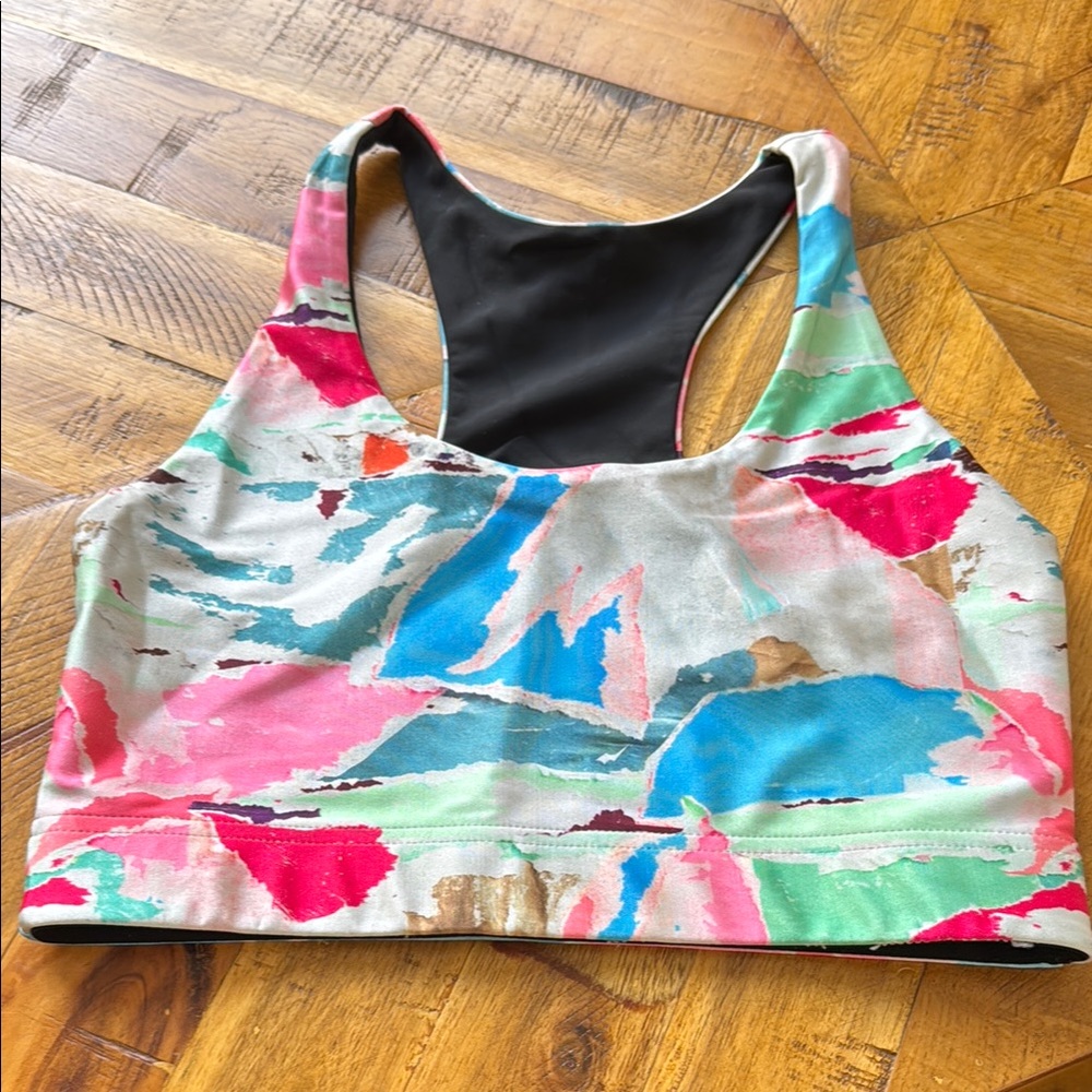 Terez Abstract Women's Sports Bra Small